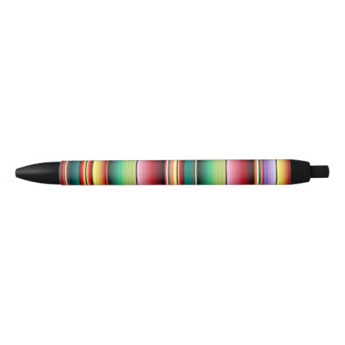 Aztec Tribal Traditional Textile Colorful Linear M Black Ink Pen