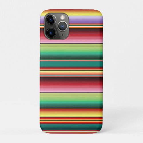 Aztec Tribal Traditional Textile Colorful Linear M iPhone 11 Pro Case