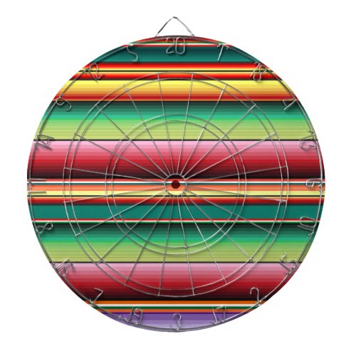 Aztec Tribal Traditional Textile Colorful Linear M Dart Board