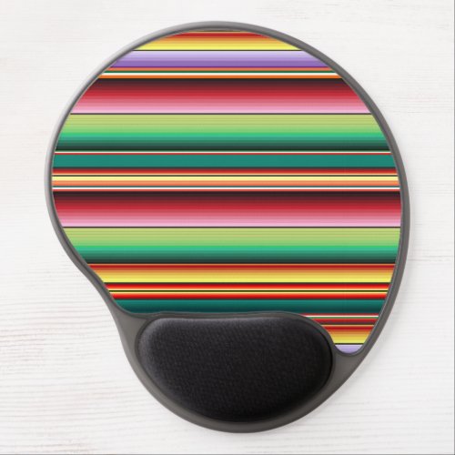 Aztec Tribal Traditional Textile Colorful Linear M Gel Mouse Pad