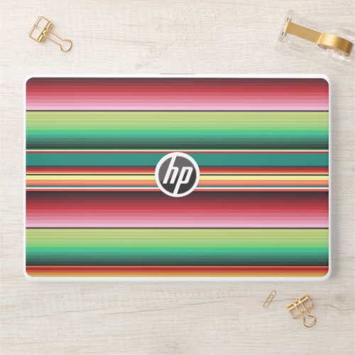 Aztec Tribal Traditional Textile Colorful Linear M HP Laptop Skin