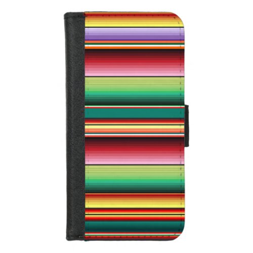 Aztec Tribal Traditional Textile Colorful Linear M iPhone 87 Wallet Case