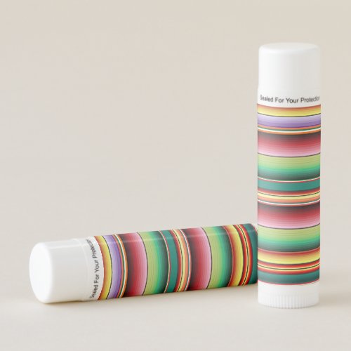 Aztec Tribal Traditional Textile Colorful Linear M Lip Balm