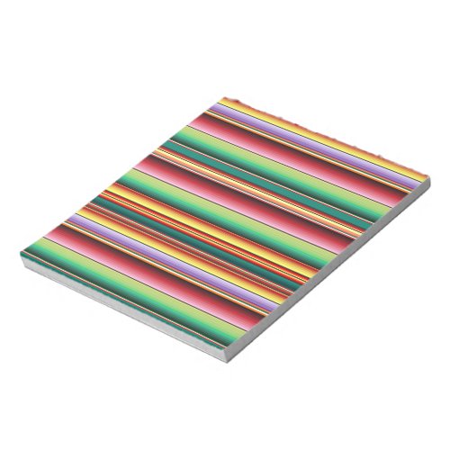 Aztec Tribal Traditional Textile Colorful Linear M Notepad