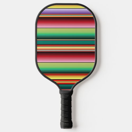 Aztec Tribal Traditional Textile Colorful Linear M Pickleball Paddle
