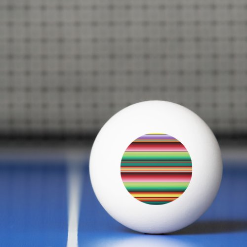 Aztec Tribal Traditional Textile Colorful Linear M Ping Pong Ball