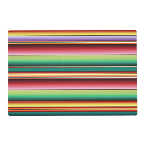 Aztec Tribal Traditional Textile Colorful Linear M Placemat