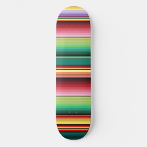 Aztec Tribal Traditional Textile Colorful Linear M Skateboard