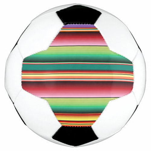 Aztec Tribal Traditional Textile Colorful Linear M Soccer Ball