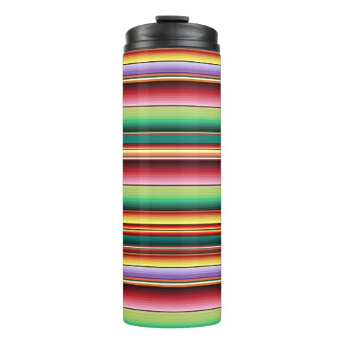 Aztec Tribal Traditional Textile Colorful Linear M Thermal Tumbler