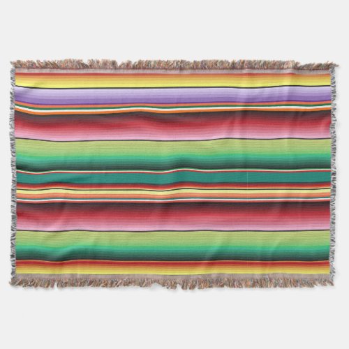 Aztec Tribal Traditional Textile Colorful Linear M Throw Blanket