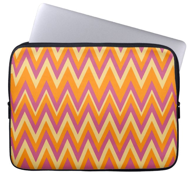 Aztec Tribal ZigZag Laptop Sleeve (Front)