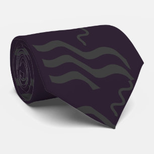 Aztec Twist Purple Grey Tie