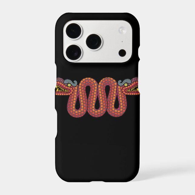 Aztec two headed snake iphone case (Back)