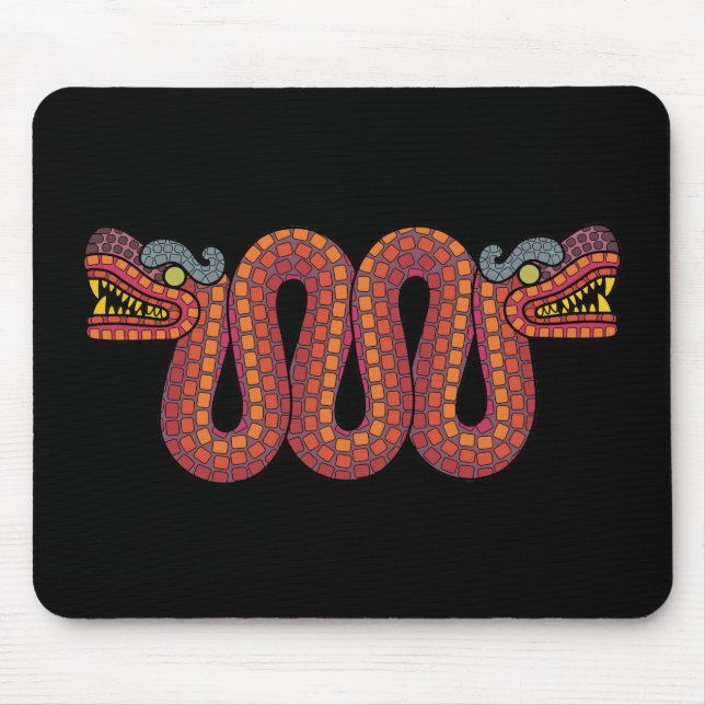 Aztec two headed snake mouse pad (Front)