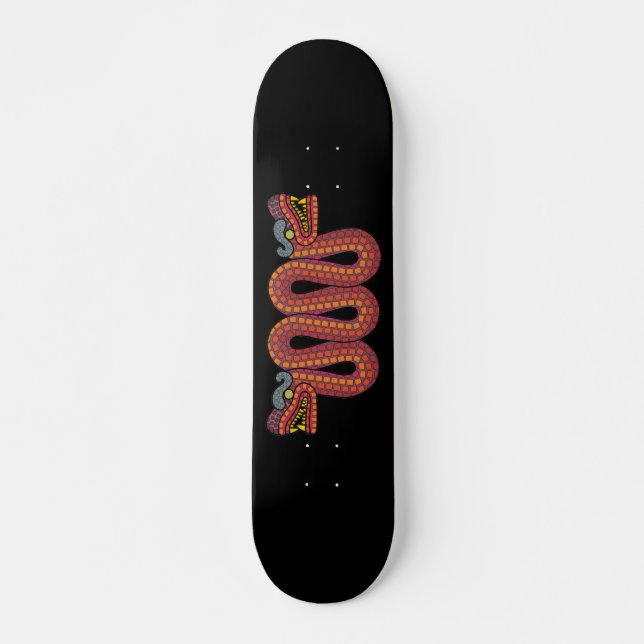 Aztec two headed snake skateboard (Front)