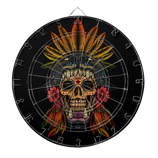 Aztec Warrior Dart Board (Front)
