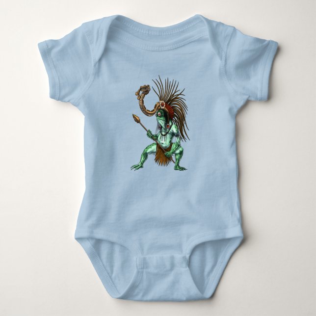 Aztec Warrior Deity Cueyatl Baby Bodysuit (Front)
