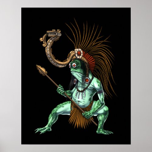 Aztec Warrior Deity Cueyatl Poster