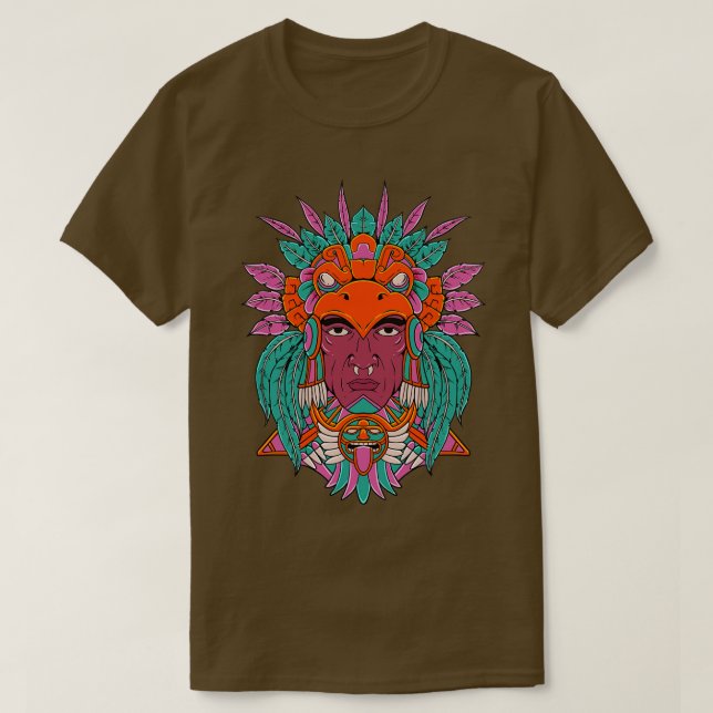 Aztec Warrior Eagle Warrior T-Shirt (Design Front)