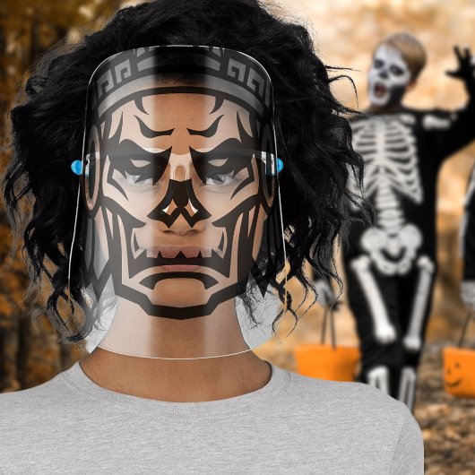 Aztec Warrior Face Paint Face Shield