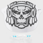 Aztec Warrior Face Paint Shield (Front w/Glasses)