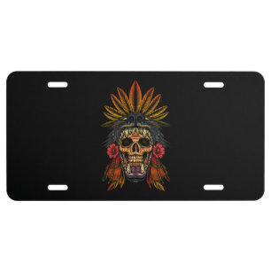 Aztec Warrior License Plate