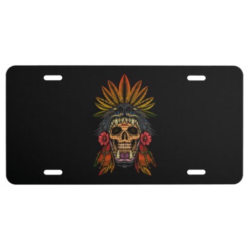 Aztec Warrior License Plate