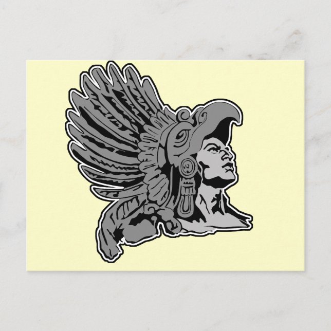 aztec warrior postcard (Front)