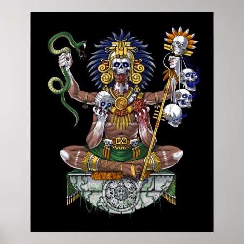 Aztec Warrior Shaman Poster