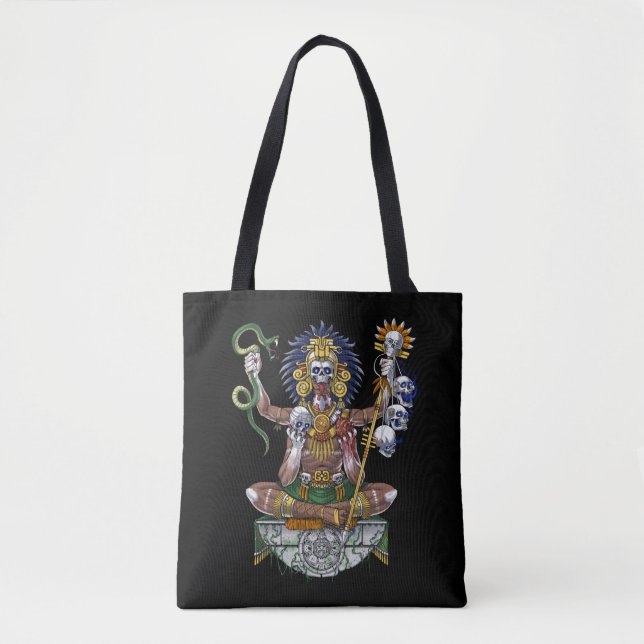 Aztec Warrior Shaman Tote Bag (Front)