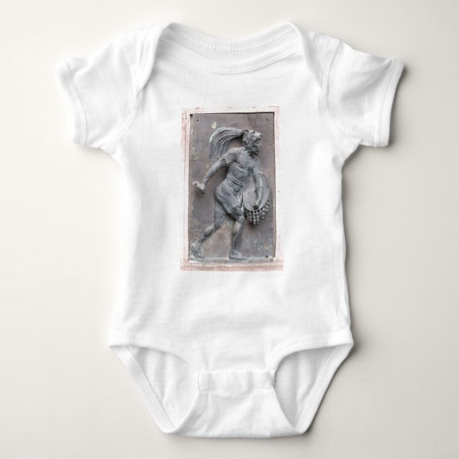 Aztec Warrior Stone carving Baby Bodysuit (Front)