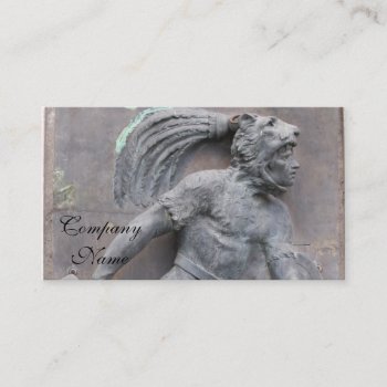 Aztec Warrior Stone Carving Business Card by beautyofmexico at Zazzle