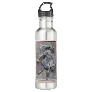 Aztec Warrior Stone Carving Stainless Steel Water Bottle by beautyofmexico at Zazzle