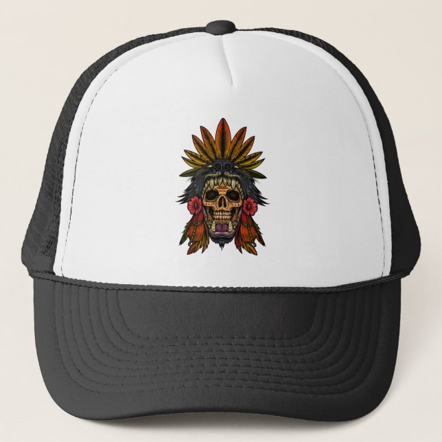 Aztec Warrior Trucker Hat (Front)