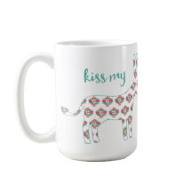 Aztec Western Boho Kiss My Donkey Mug 15 oz
