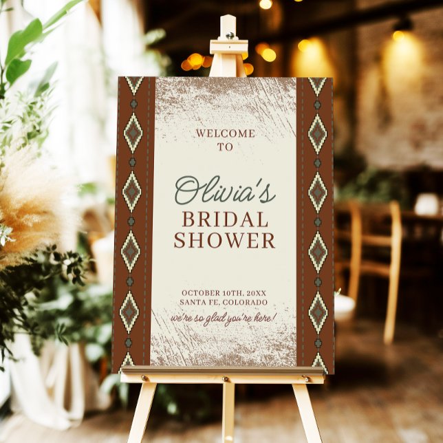 Aztec Western Bridal Shower Welcome Sign (Creator Uploaded)