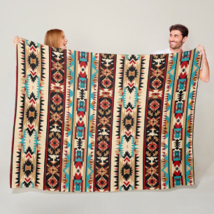 Aztec Western Pattern Fleece Blanket
