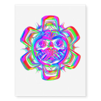 Aztec wheel temporary tattoos