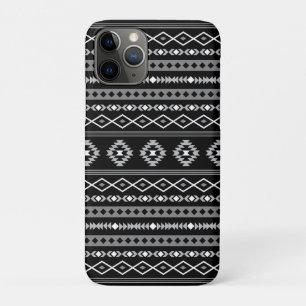 Aztec White Grey Black Mixed Motifs Pattern iPhone 11 Pro Case