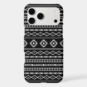 Aztec White Grey Black Mixed Motifs Pattern iPhone 17 Pro Max Case