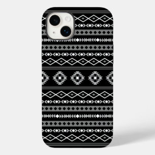 Aztec White Grey Black Mixed Motifs Pattern Case-Mate iPhone 14 Plus Case