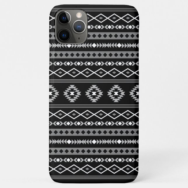 Aztec White Grey Black Mixed Motifs Pattern Case-Mate iPhone Case (Back)