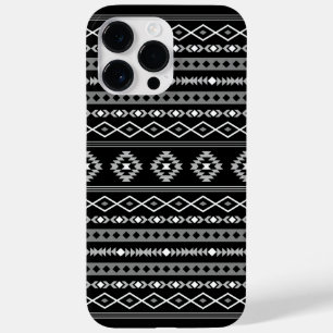 Aztec White Grey Black Mixed Motifs Pattern Case-Mate iPhone 14 Pro Max Case
