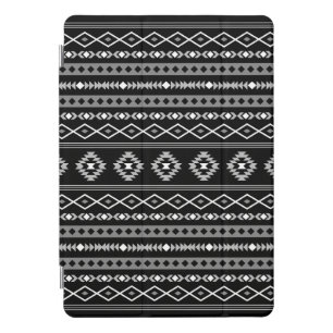 Aztec White Grey Black Mixed Motifs Pattern iPad Pro Cover