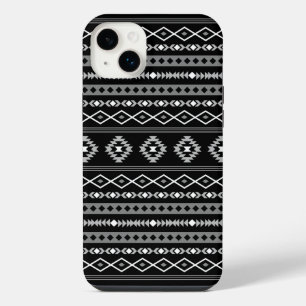 Aztec White Grey Black Mixed Motifs Pattern iPhone 14 Plus Case