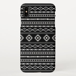 Aztec White Grey Black Mixed Motifs Pattern iPhone XS Max Case