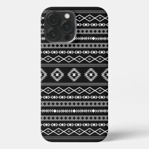 Aztec White Grey Black Mixed Motifs Pattern iPhone 13 Pro Max Case