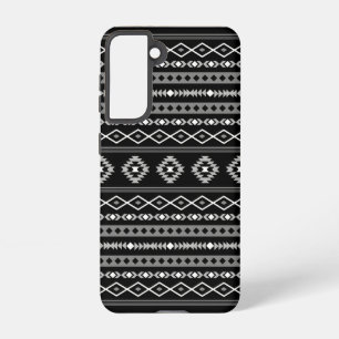 Aztec White Grey Black Mixed Motifs Pattern Samsung Galaxy S21 Case