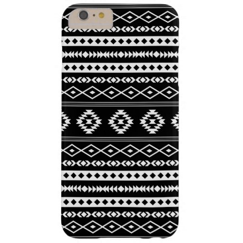 Aztec White on Black Mixed Pattern Barely There iPhone 6 Plus Case